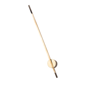 Złoty podłużny kinkiet na okrągłej rozecie Max Light W0297 Spider LED 8,4W 3000K 79cm