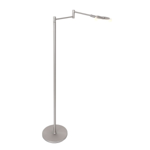Srebrna łamana lampa podłogowa ledowa Steinhauer 3081ST Turound LED 10W 2700K 141cm