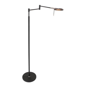 Czarna łamana lampa podłogowa ledowa Steinhauer 3082ZW Turound LED 10W 2700K 141cm