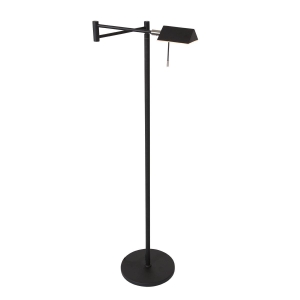 Czarna regulowana lampa podłogowa ledowa Steinhauer 3083ZW LED 10W 3000K 125cm