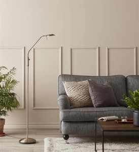 Lampa podłogowa LED w kolorze mosiężnym z elastycznym regulowanym ramieniem MarkSlojd 105582 Hudson 152cm