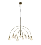 Metalowa lampa wisząca w kolorze mosiądzu o półkolistych ramionach MarkSlojd 108289 Lavello 9xE27 88cm