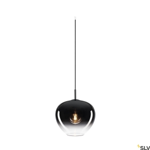 Lampa wisząca z chromowanym kopułowym szklanym kloszem SLV 1003443 Pantilo E27 29cm