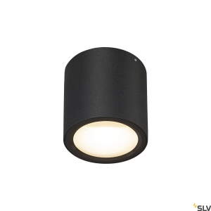 Czarna lampa sufitowa spot tuba SLV 1004666 Oculus LED 11W 2000-3000K CRI90 100stopni ściemnialna fazowo