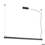 Lampa wisząca czarna listwa ledowa SLV 1003530 Noya 32W 2700K/3000K CRI90 115stopni 120cm ściemnialna fazowo