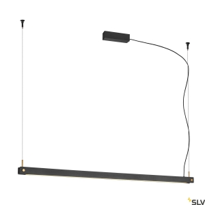 Lampa wisząca czarna listwa ledowa SLV 1003530 Noya 32W 2700K/3000K CRI90 115stopni 120cm ściemnialna fazowo