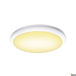 Biała okrągła lampa ścienno sufitowa zewnętrzna SLV 1005090 Ruba LED 22W 3000/4000K CRI90 IP65 42cm