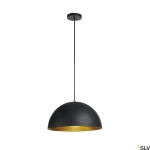Czarno złota lampa wisząca kopułowa SLV 155910 Forchini E27 40cm