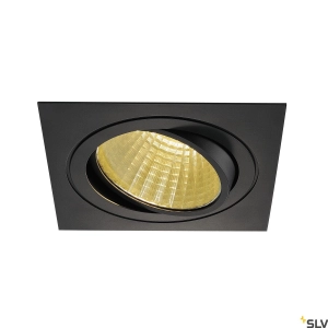 Czarna kwadratowa regulowana lampa podtynkowa SLV 114280 New Tria LED 29W 2700K 30stopni 18cm ściemnialna 1-10V