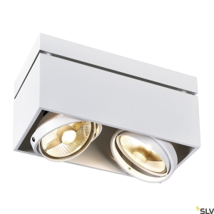 Biała lampa sufitowa sześcian SLV 117111 Kardamod 2xES111 31,5cm x 13,5cm