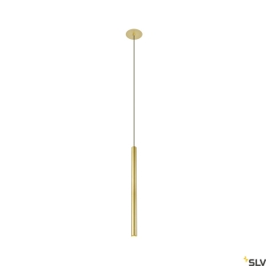 Złota lampa wisząca smukły walec 3cm x 60cm SLV 1002170 Helia LED 7,5W 3000K CRI90 40stopni
