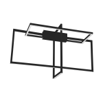 Czarna geometryczna lampa sufitowa prostokąty Light Prestige LP-980/3D4 BK Frame LED 60W 4000K