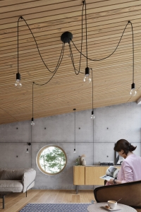 Czarna lampa wisząca typu pająk z pięcioma 3-metrowymi linkami Sollux Lighting SL.0371 Edison 5xE27
