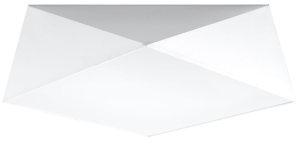 Foremny biały plafon z tworzywa sztucznego Sollux Lighting SL.0692 Hexa 3xE27 45cm x 15cm