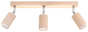 Berge 3 Naturalne Drewno Plafon Sollux Lighting SL.0703