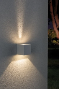 Oprawa elewacyjna CYBO LED 2x3W 2700K 355lm IP65 80x80mm 230V biały / aluminium Paulmann PL18001