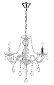 Kryształowy świecowy żyrandol lampa wisząca Light Prestige LP-2940/3P Cristallo 3xE14 40cm