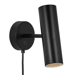 Lampa ścienna Kinkiet punktowy Nordlux 61681003 Mib 6 GU10 6x10x20cm czarna regulacja włącznik kabel 