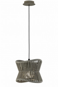 Lampa wisząca mały pleciony abażur ze sznurka brązowy Mantra 7131 Polinesia E27 30cm
