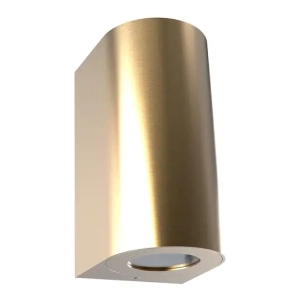 Zewnętrzna lampa ścienna kinkiet na elewację Nordlux 49721035 Canto Maxi 2 2xGU10 IP44 8,7cm x 17cm mosiądz