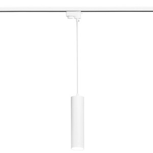Biała lampa wisząca tuba na szynoprzewód 1-fazowy Light Prestige LP-731/1P 1F WH Snow GU10