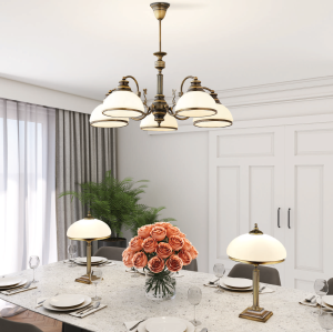 Lampa sufitowa mosiężny klasyczny żyrandol Jupiter 624 Zeus ZU-5 5xE27 70cm