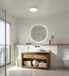 Plafon łazienkowy IP44 35cm Nordlux 2015356101 Noxy LED 17W 3000K/4000K biały