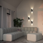 Lampa na ścianę kinkiet Maytoni MOD417WL-01B Notta G9 7x15,8x24,6cm czarny