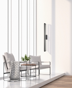 Kinkiet lampa ścienna podłużna linearny minimalistyczny prostokąt czarny Mantra 7177 Durban LED 30W 3000K 99cm