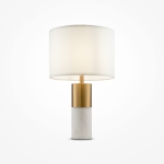 Lampa stołowa Nocna Maytoni Z030TL-01BS Bianco E29 39cm x 65cm mosiądz biały