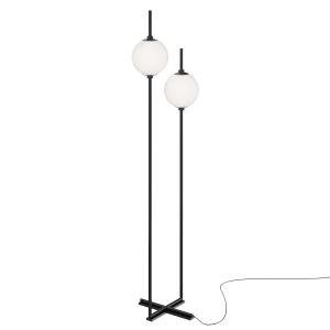Lampa stojąca Podłogowa Podwójna Maytoni Z020FL-L12BK The Sixth Sense LED 12W 3000K 44x32x150cm czarny