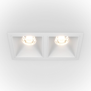 Lampa sufitowa podtynkowa z ramką Maytoni DL043-02-10W3K-D-SQ-W Alfa LED 20W 3000K CRI90 ściemniacz 5,2x6,5x12,6cm biały
