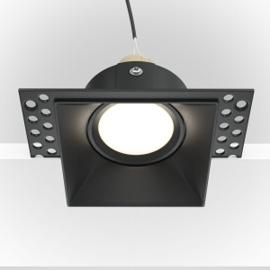 Lampa sufitowa Podtynkowa Spot Maytoni DL042-01-SQ-B Dot GU10 4,2x9x11,2cm czarny bez regulacji bez ramki