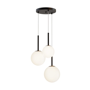 Lampa Wisząca Trzy Kule Maytoni MOD321PL-03B Basic form 3xE14 40cm x 180cm czarny biały