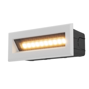 Zewnętrzna lampa ścienna wpuszczana w elewację Maytoni O045SL-L5W3K Bosca LED 5W 3000K IP65 60stopni 13,7cm x 5,4cm biały