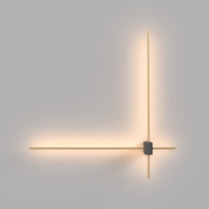 Lampa ścienna Kinkiet Linie Maytoni C070WL-L12GB3K Pars LED 12W 3000K 63cm x 64cm złoty