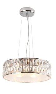 Okrągła kryształowa lampa wisząca MaxLight P0236 Diamante 5xG9 38cm