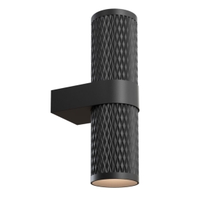 Lampa ścienna góra dół Kinkiet frezowany Maytoni C069WL-02B Focus Design 2xGU10 6,5x10,6x21,7cm czarny