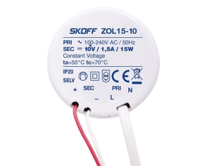 Zasilacz dopuszkowy 15W 10V - 100-240V AC Skoff Zol 15-10 ZL-015-C-1-1-ML-PL-01 IP20