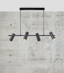Lampa wisząca punktowe reflektory na listwie Nordlux 2213423003 Alanis 4xGU10 czarny