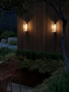 Zewnętrzna lampa ścienna kinkiet na elewację Nordlux 2218061008 Coupar E27 IP54 piaskowy