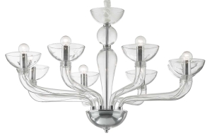 Włoski designerski żyrandol Ideal Lux 044255 Casanova 8xE14 88cm