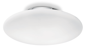 Biały szklany okrągły plafon lampa sufitowa Sufitowa Ideal Lux 9223 Smarties E27 33cm x 10cm