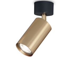 Mosiężna lampa sufitowa ścienna reflektor punktowy spot Ideal Lux 244662 Dynamite GU10
