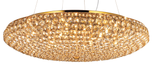 Włoski kryształowy żyrandol ze złotymi elementami Ideal Lux 088020 King 12xG9 65cm