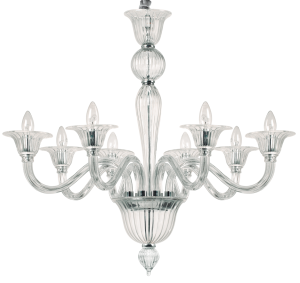 Lampa wisząca transparentny włoski żyrandol pałacowy Ideal Lux 199382 Brigitta 8xE14 89cm x 184cm