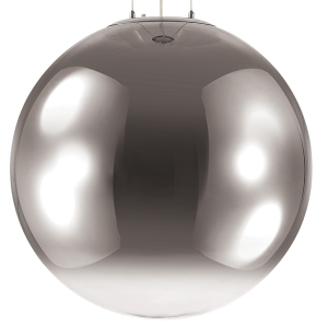 Lampa wisząca duża szklana kula Ideal Lux 161327 Mapa E27 50cm x 265cm chrom