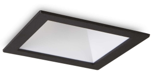 Biało czarna kwadratowa lampa podtynkowa Ideal Lux 192406 Game Square LED 11W 1100LM 3000K 36stopni 8,4cm x 12cm