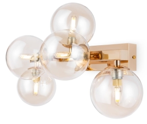 Lampa ścienna Kinkiet Maytoni MOD547WL-05G Dallas 5xG9 24cm x 38cm złoty