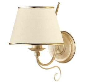 Lampa ścienna Kinkiet Jupiter 516 Laura LA-K-E E27 22cm x 36cm ecru stare złoto